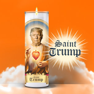 Funny Saint Trump Prayer Candle Klistermärken
