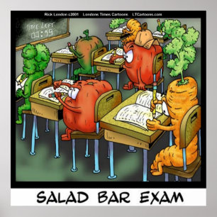 Funny Salad Pub Exam Poster