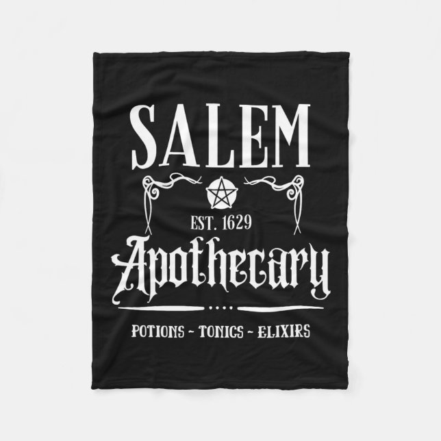 Funny Salem Witch Machusetts Apothecary Halloween Fleecefilt (Framsidan)