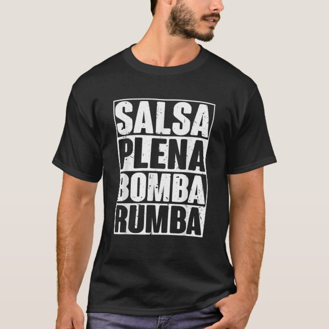 Funny Salsa Dance Tee Women Salsa Plena Bomba Rumb (Framsida)
