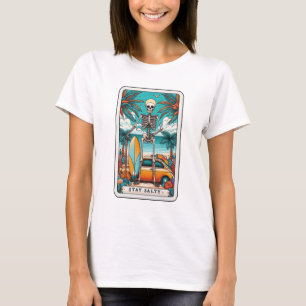 Funny Salty Skeleton Tarot T Shirt