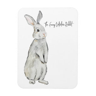 Funny sammetskaninekort magnet