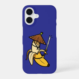 Funny Samurai Banana Ronin Cartoon Illustration