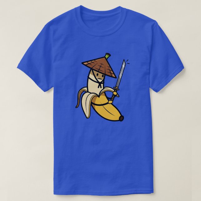 Funny Samurai Banana Ronin Cartoon Illustration T Shirt (Design framsida)