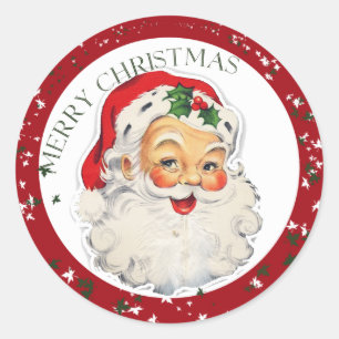 Funny Santa 2 ~ Sticker Runt Klistermärke