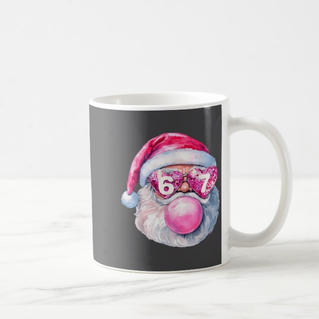 Funny Santa 67 Bubblegum Nk Christmas Six Seven Me Kaffemugg (Höger)