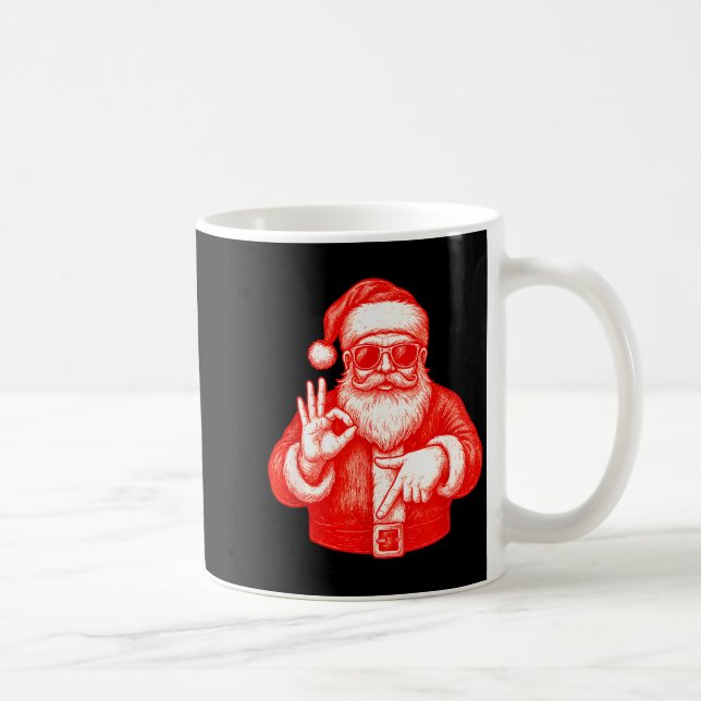 Funny Santa 6 7 Meme Design _ Christmas Math Humor Kaffemugg (Höger)