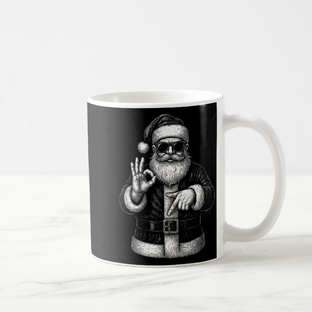 Funny Santa 6 7 Meme Design _ Christmas Math Humor Kaffemugg (Höger)
