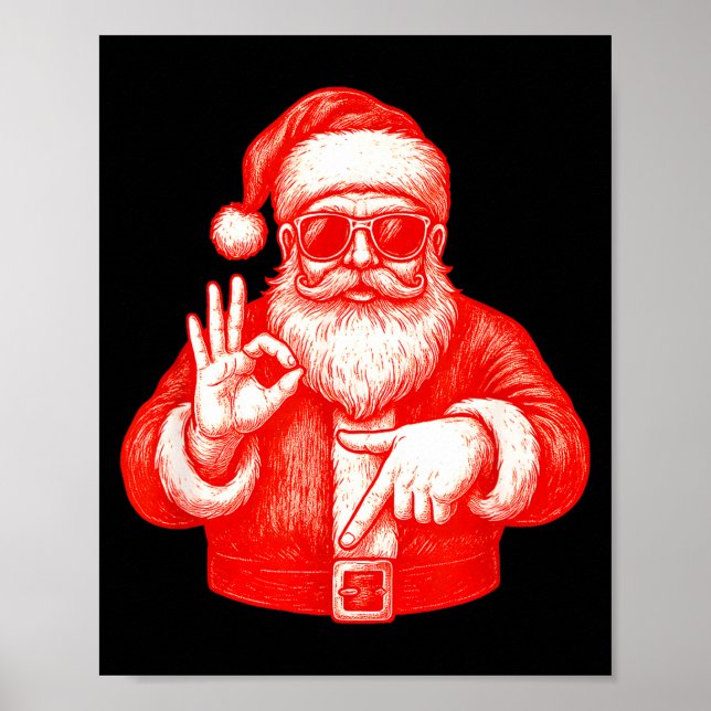 Funny Santa 6 7 Meme Design _ Christmas Math Humor Poster (Framsidan)