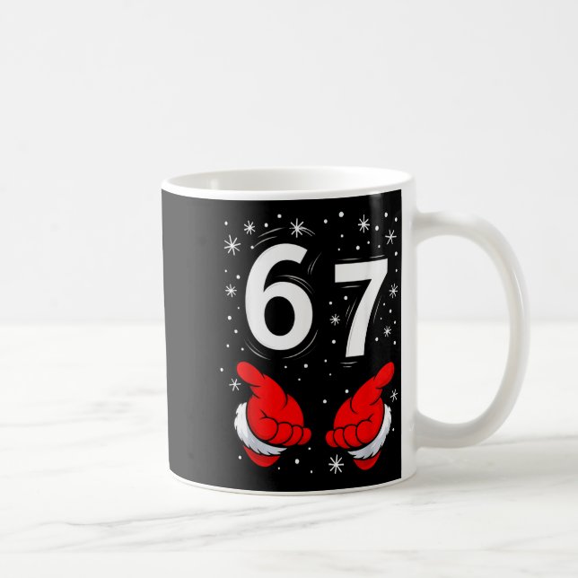 Funny Santa 6 7 Meme Six Seven Christmas 67 Italia Kaffemugg (Höger)