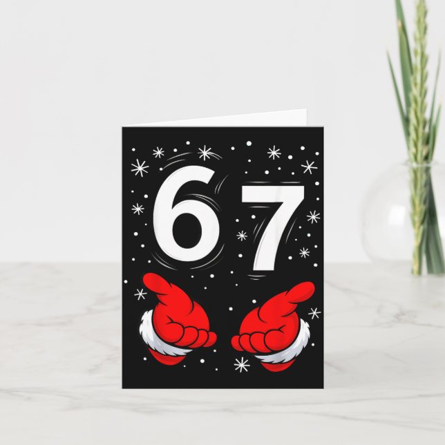 Funny Santa 6 7 Meme Six Seven Christmas 67 Italia Kort (Framsida)