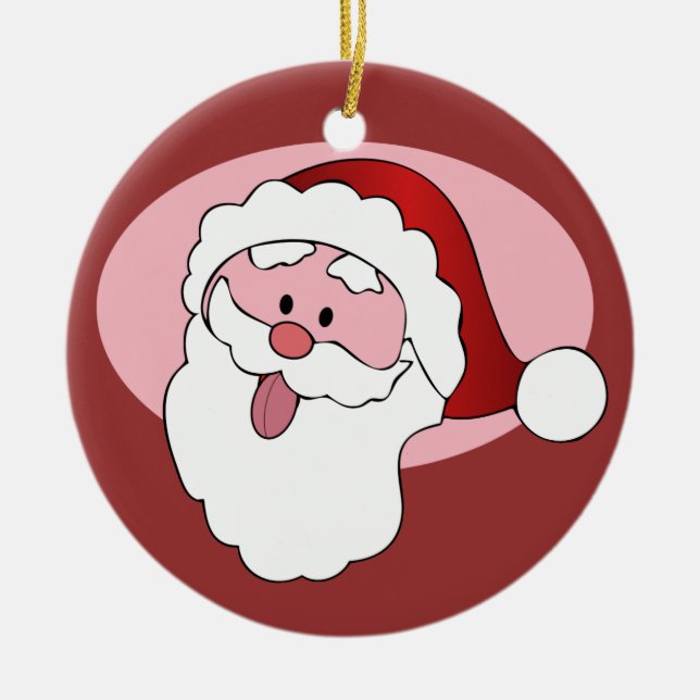 Funny Santa anpassningsbar ornament (Framsidan)