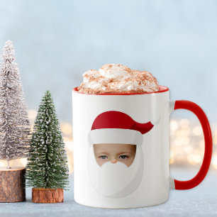 Funny Santa Ansikte jul Mugg