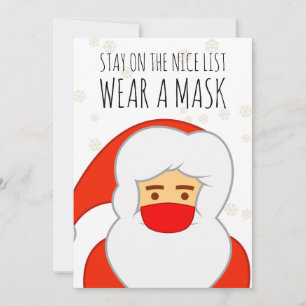 Funny Santa Ansikte Mask God jul Julkort