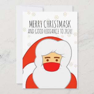 Funny Santa Ansikte Mask God jul Mask Julkort