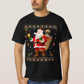 Funny Santa Boxer Hund Present God jul T Shirt