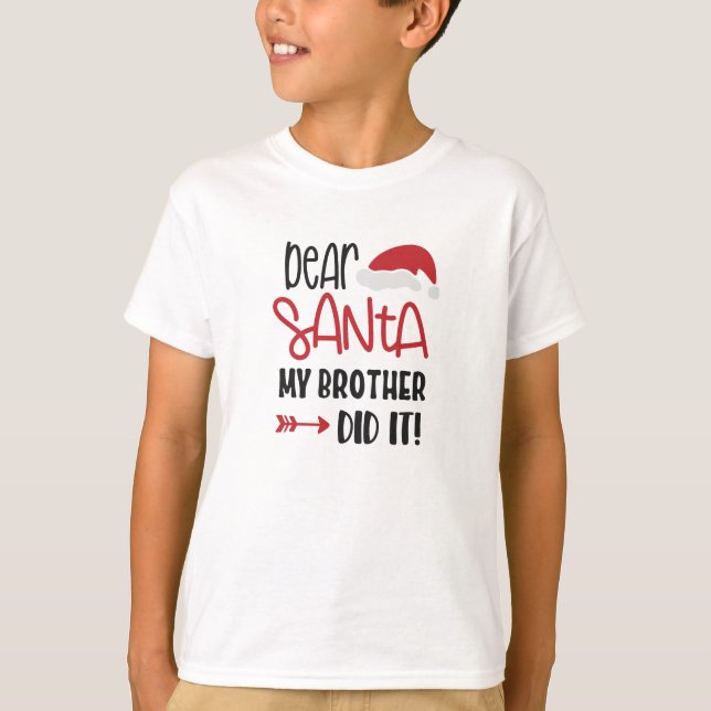 Funny Santa Boys jul T Shirt (Framsida)