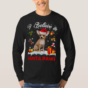 Funny Santa Chihuahua Claus Hund juldekoration T Shirt