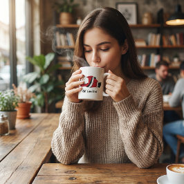   Funny santa christmas cartoon  illustration  Kaffemugg