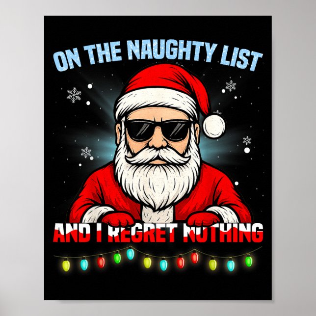 Funny Santa Claus Christmas Xmas For Men Women Boy Poster (Framsidan)