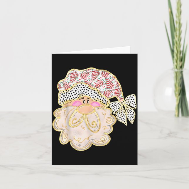 Funny Santa Claus Crochet Xmas Pajamas Holiday Chr Kort (Framsida)