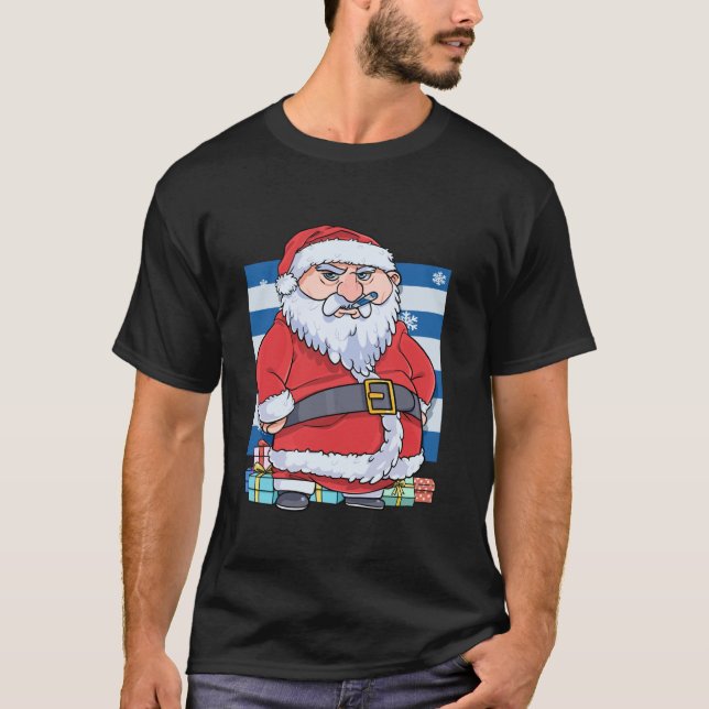 Funny Santa Claus Merry Christmas Holidays Candy C T Shirt (Framsida)