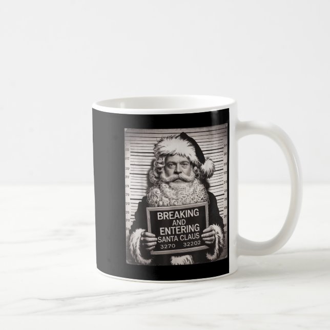 Funny Santa Claus Mugshot Christmas – Santa Xmas  Kaffemugg (Höger)