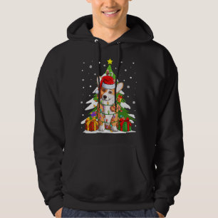 Funny Santa Corgi Hund Julgran Gifts Julafton Mors Hoodie