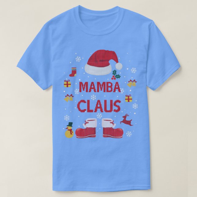 Funny Santa Costume Mamba Claus Julafton Pajama Te T Shirt (Design framsida)