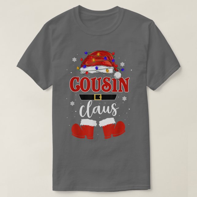 Funny Santa Cousin Claus julmatchningsfamilj T Shirt (Design framsida)