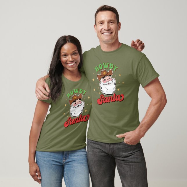 Funny Santa Cowboy Texas jul T-Shirt (Unisex)