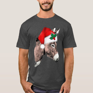 Funny Santa Donkey jul Julafton Helgdag T Shirt
