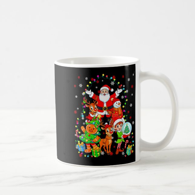 Funny Santa Elf Snowman Reindeer Gingerbread Chris Kaffemugg (Höger)