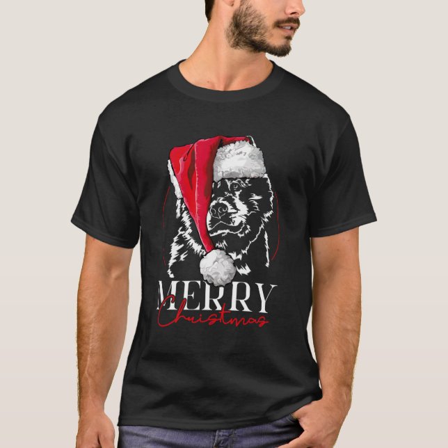 Funny Santa Eurasier God jul Hund Mamma Gift T Shirt (Framsida)