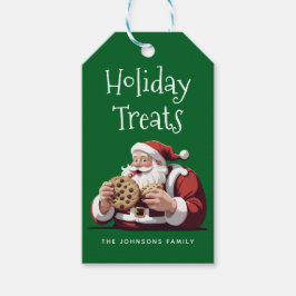 Funny Santa Festive Cookie Helgdag Presentetikett