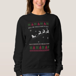 Funny Santa Flies Reindeer Ugly Sweater T Shirt