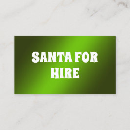 Funny Santa for Hire Visitkort