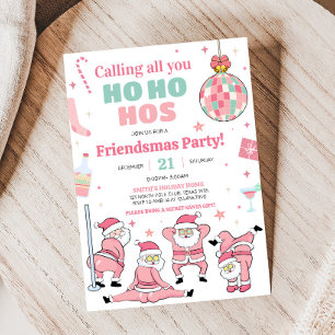 Funny Santa Friendsmas jul Party Inbjudningar