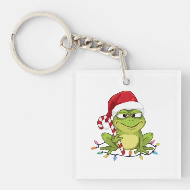 Funny Santa Frog Christmas Shirt - Cute Frog with  (Framsidan)