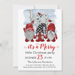 Funny Santa Gnomes God jul Little Party Inbjudningar