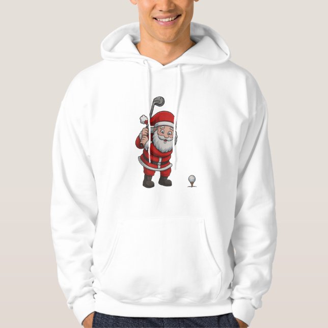 Funny Santa Golf – Christmas Golf Gift  Hoodie (Framsida)