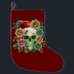FUNNY SANTA GRÖNT SKULL AND CHRISTMAS BLOMMIGT LITEN JULSTRUMPA<br><div class="desc">FUNNY SANTA GRÖNT SKULL OCH CHRISTMAS MED BLOMMIGT ART.</div>