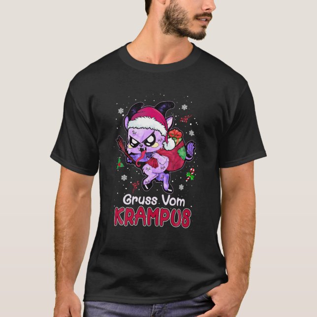 Funny Santa Gruss Vom Krampus Kawaii Pastel Goth C T Shirt (Framsida)