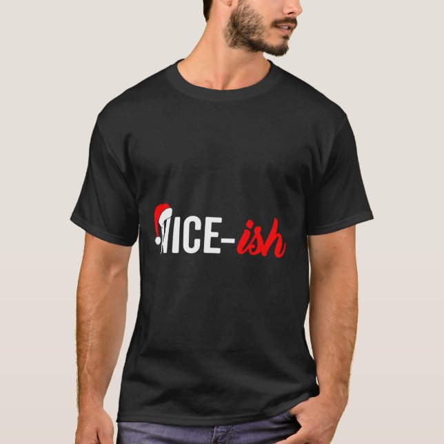 Funny Santa Hat Naughty Nice List Citat Nice-ish T Shirt (Framsida)