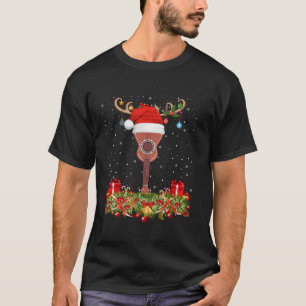Funny Santa Hat Raindeer Ukulele Guitar jul T Shirt