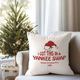 Funny Santa Hat Yankee Swap Gift Kudde