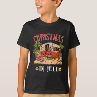 Funny Santa Hawaii Retro Camping Rv Christmas In J T Shirt