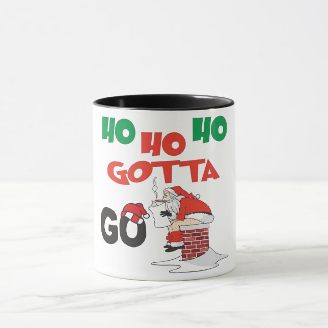 Funny Santa HO HO HO måste gå Mugg (Center)