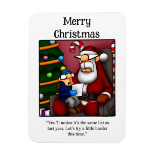 Funny Santa Humor Magnet Gift