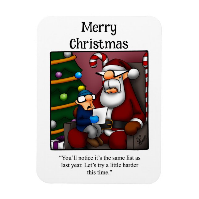 Funny Santa Humor Magnet Gift (Vertikal)